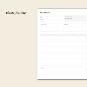 college class schedule planner