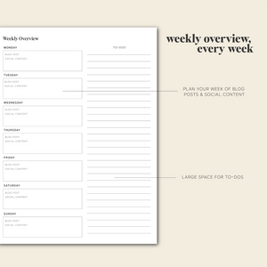 blogging schedule template​