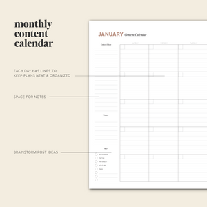 digital content planner​