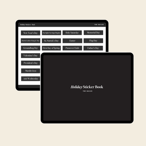digital holiday stickers for planner