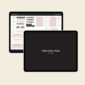 college ipad sticker book