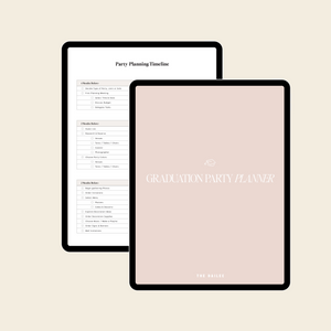 pink graduation party planner template