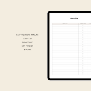 digital graduation party planner