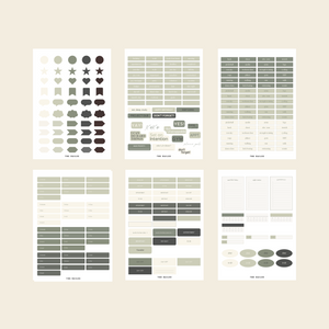 green planner stickers