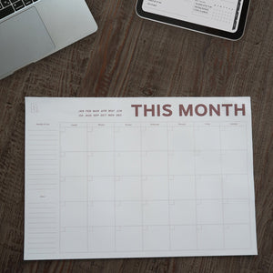 desk calendar pad