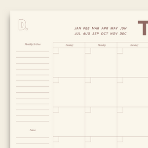 desk calendar pad