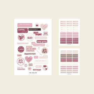 pink planner accessories