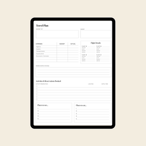 vacation itinerary planner