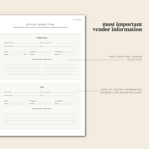 printable wedding planner