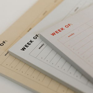 weekly schedule pad