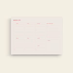 desk planner notepad