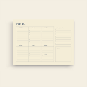tear-off weekly planner notepad